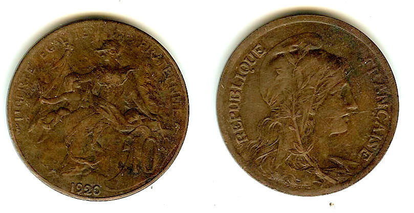10 centimes Daniel-Dupuis 1920 TTB